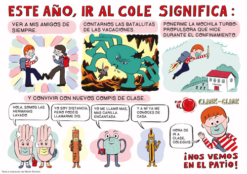 ¿Qué significa ir al cole este año? Descarga este póster, imprímelo y cuélgalo donde quieras